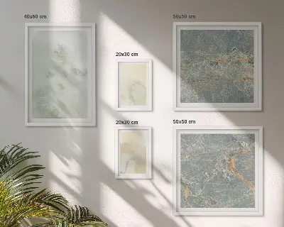 Pastel watercolor paint textures framed photo set