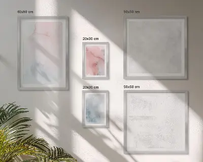 Framed photo set Pastel watercolor textures