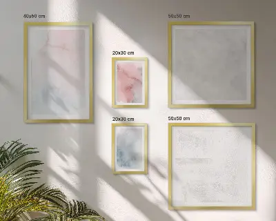 Framed photo set Pastel watercolor textures