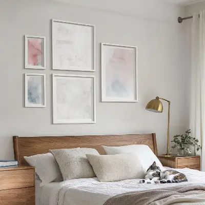 Pastel watercolor textures framed photo set