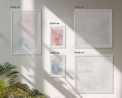 Framed photo set Pastel watercolor textures