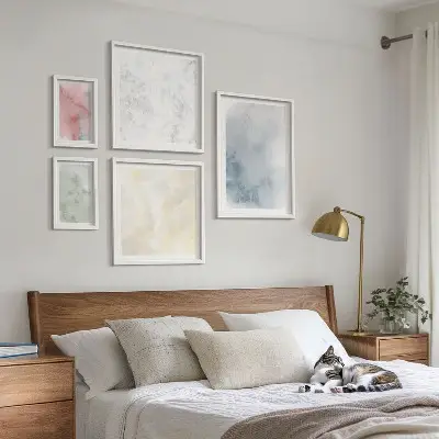 Pastel watercolor canvas wall art set of 5 pieces