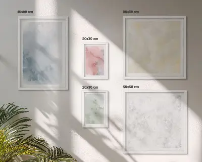 Pastel watercolor canvas wall art set of 5 pieces