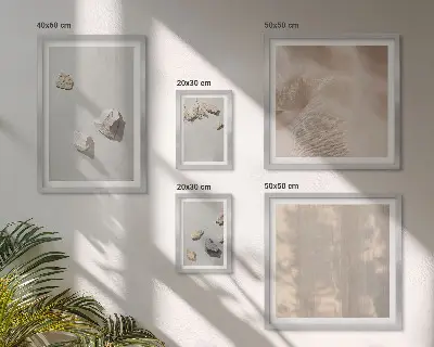 Gallery wall Boho stones beach decorations