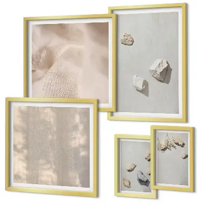 Gallery wall art boho stone beach decorations