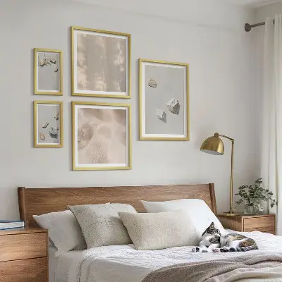 Gallery wall Boho stones beach decorations