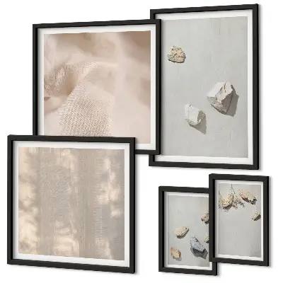 Gallery wall art boho stone beach decorations