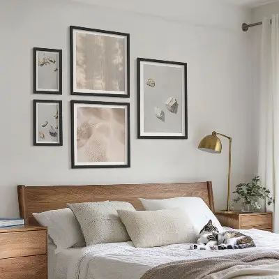 Gallery wall art boho stone beach decorations
