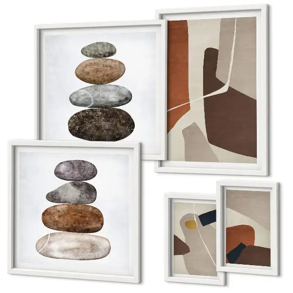 Framed photo set Abstract boho new art
