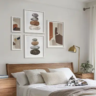 Framed photo set Abstract boho new art