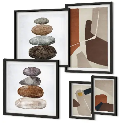 Framed photo set Abstract boho new art