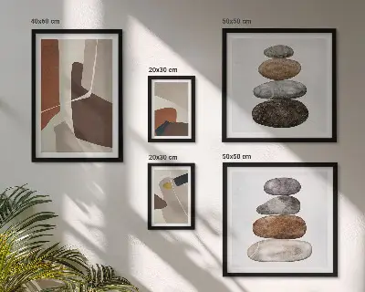 Framed photo set Abstract boho new art