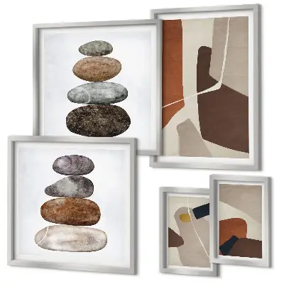 Framed photo set Abstract boho new art