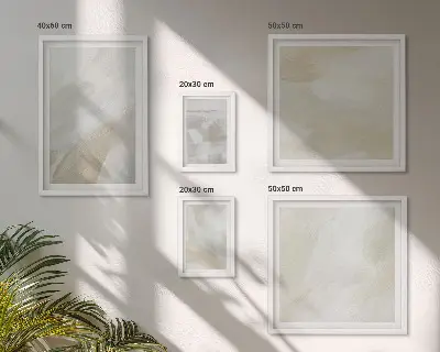 Set of 5 wall art pieces Abstract paint with a brush