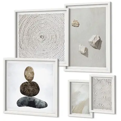 Gallery wall Sand stones modern paint