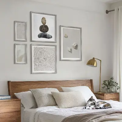 Gallery wall Sand stones modern paint