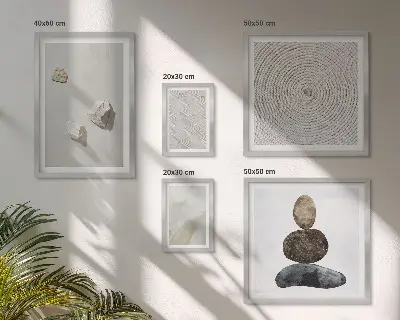 Gallery wall Sand stones modern paint