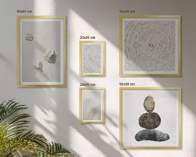 Gallery wall Sand stones modern paint