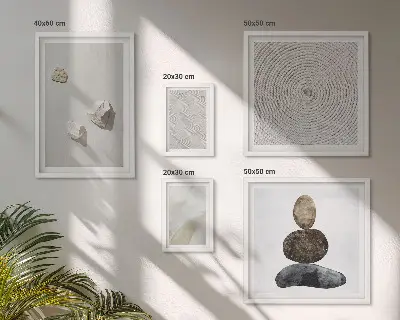 Gallery wall Sand stones modern paint