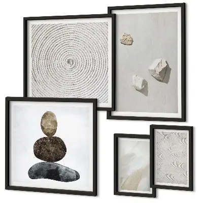 Gallery wall Sand stones modern paint