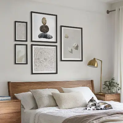 Gallery wall Sand stones modern paint