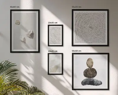 Gallery wall art sand stones modern painting