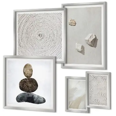 Gallery wall Sand stones modern paint
