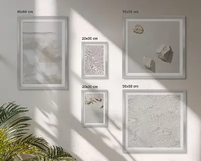 Framed photo set Sand stones boho texture
