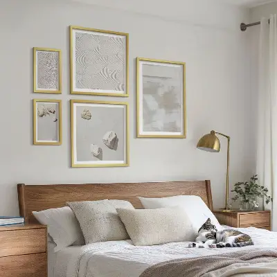 Framed photo set Sand stones boho texture