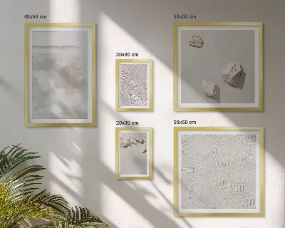 Framed photo set Sand stones boho texture