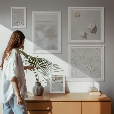 Framed photo set Sand stones boho texture