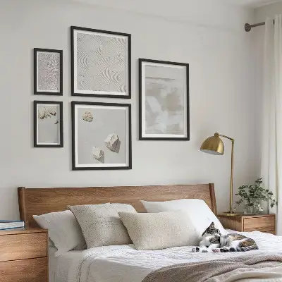 Framed photo set Sand stones boho texture
