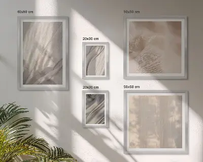 Set of 5 wall art pieces Natural boho fabrics close-up