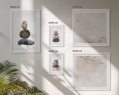 Gallery wall Stacks of stones boho painting