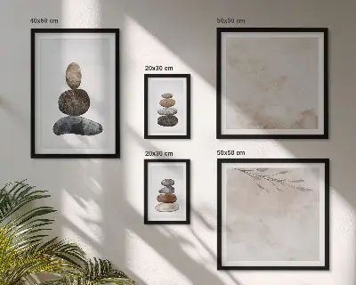 Gallery wall Stacks of stones boho painting