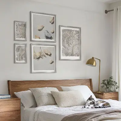 Framed photo set Modern abstract shapes