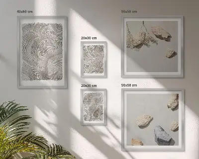 Framed photo set Modern abstract shapes