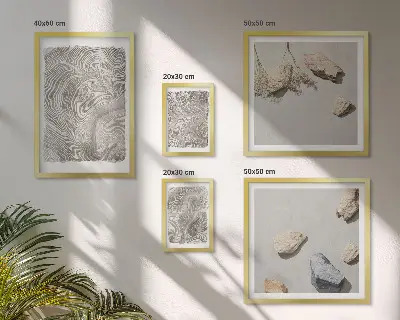 Framed photo set Modern abstract shapes