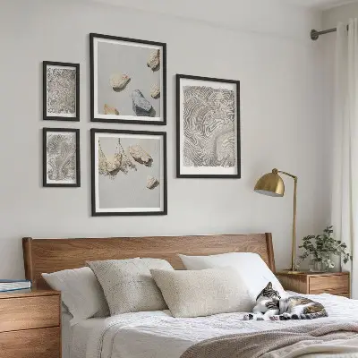 Framed photo set Modern abstract shapes