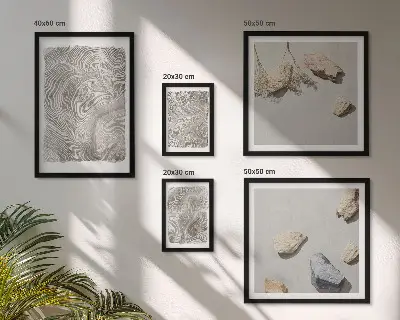 Framed photo set Modern abstract shapes