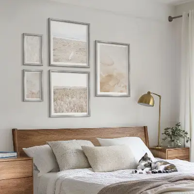 Set of 5 wall art pieces Pastel fashionable textures