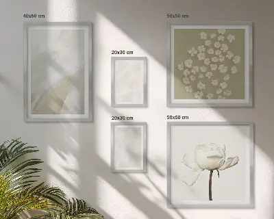 Gallery wall Flowers fashionable boho textures