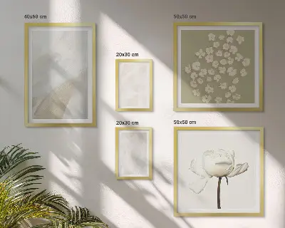Gallery wall art set fashionable boho flower textures