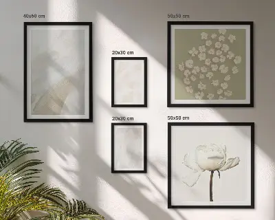 Gallery wall Flowers fashionable boho textures