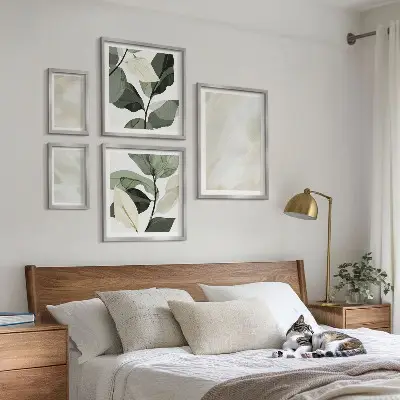 Framed photo set Bright paints abstract boho