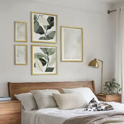 Framed photo set Bright paints abstract boho