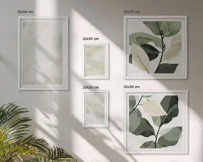 Framed photo set Bright paints abstract boho