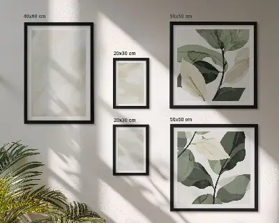 Framed photo set Bright paints abstract boho