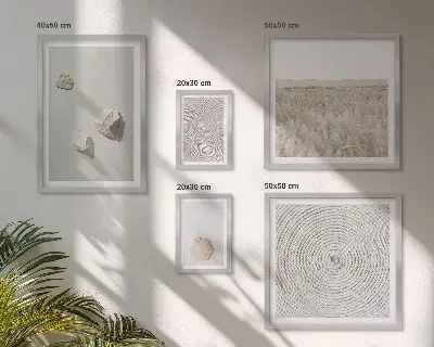 Set of 5 wall art pieces Light boho sand textures