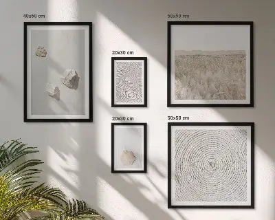 Set of 5 wall art pieces Light boho sand textures